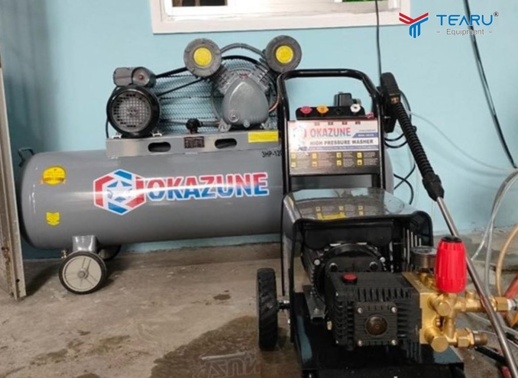 Máy nén khí giúp phun rửa xe hiệu quả hơn