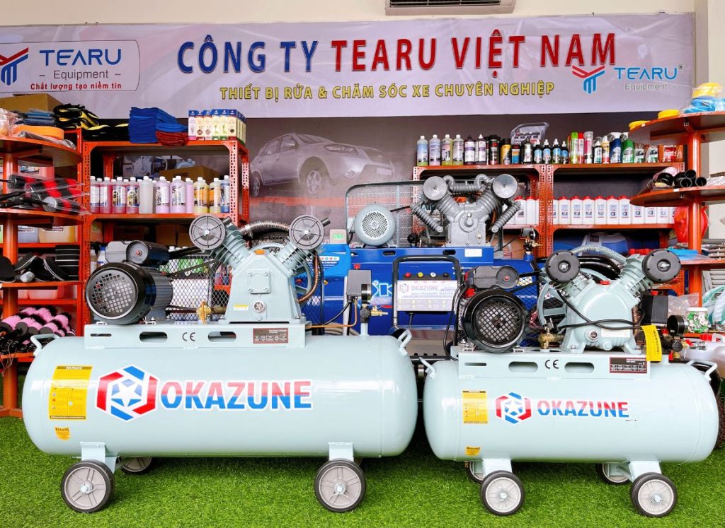 Quy Trình Bảo Dưỡng Máy Nén Khí Đúng Cách Giúp Tăng Tuổi Thọ 4 Máy nén khí dây đai Okazune - Cô ty Tearu Việt Nam