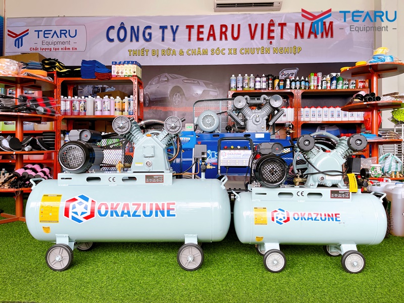 Máy nén khí Okazune 70L – 500L đang được phân phối chính hãng tại Công Ty TEARU