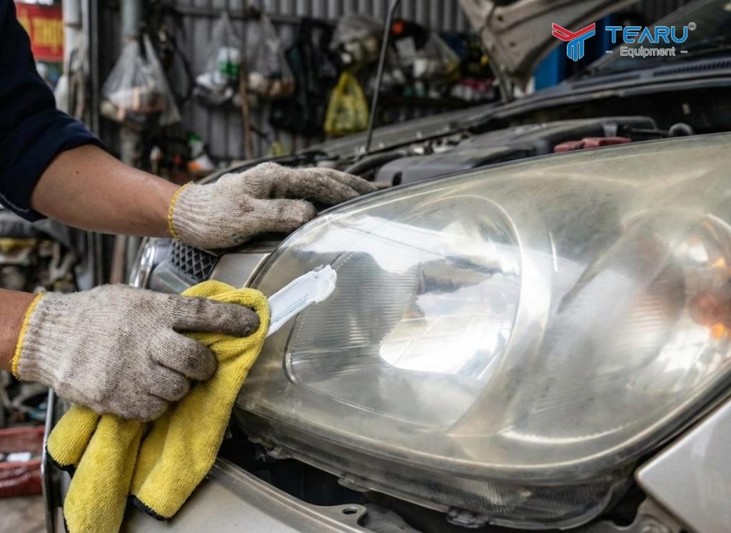 Hướng Dẫn Tẩy Ố Đèn Ô Tô Bị Mờ Bằng Vật Dụng Sẵn Có Tại Nhà 1 Hướng Dẫn Tẩy Ố Đèn Ô Tô Bị Mờ Bằng Vật Dụng Sẵn Có Tại Nhà