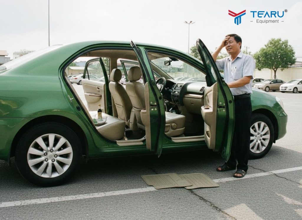 Mẹo Khử Mùi Và Vệ Sinh Khi Khách Ói Trên Xe Ô Tô Hiệu Quả 4 Mở thoáng cửa xe và phơi xe nơi thoáng gió