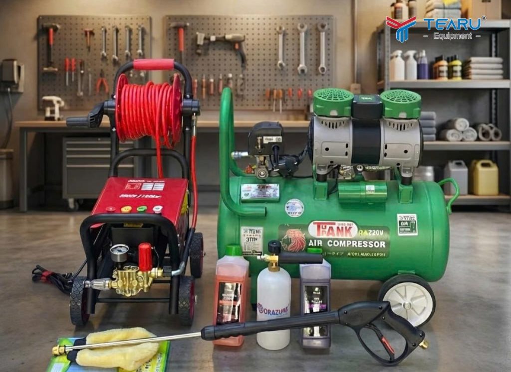 Những Sai Lầm Khi Lắp Đặt Hệ Thống Khí Nén Cho Tiệm Rửa Xe 5 Công ty Tearu chuyên cung cấp và lắp đặt máy nén khí đủ loại công suất