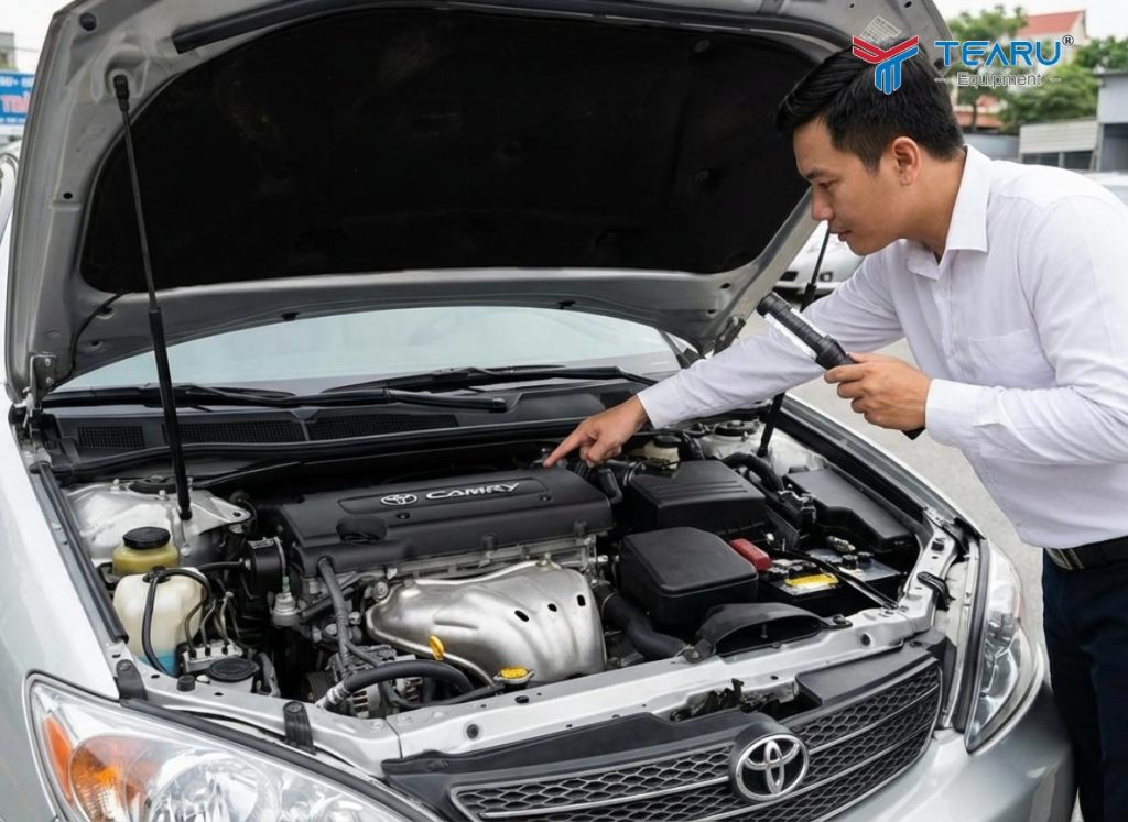 7 Lưu Ý Khi Kiểm Tra Xe Ô Tô Cũ Trước Khi Mua 3 KIểm tra kỹ khoang máy giúp bạn đỡ chi phí sửa chữa về sau
