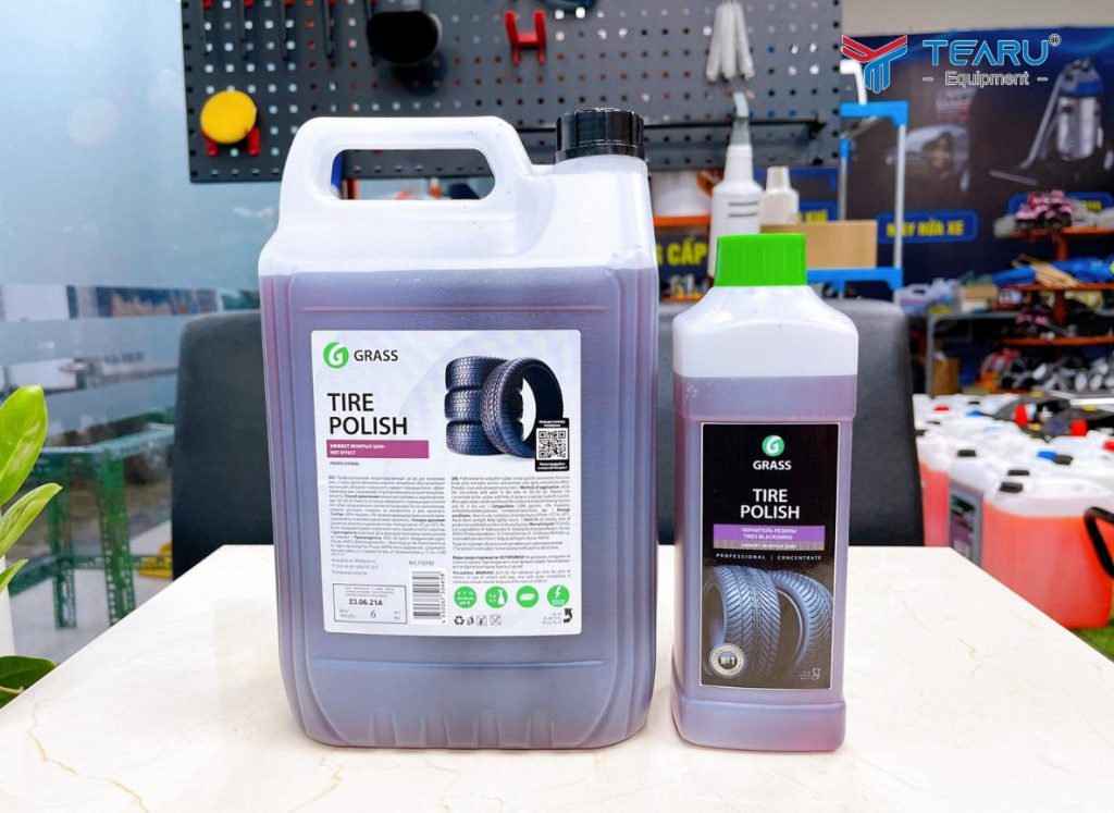 Top 5 Dung Dịch Không Thể Thiếu Khi Rửa Xe Tại Nhà Ai Cũng Nên Có 4 Dung dịch dưỡng bóng lốp Tire Polish Grass