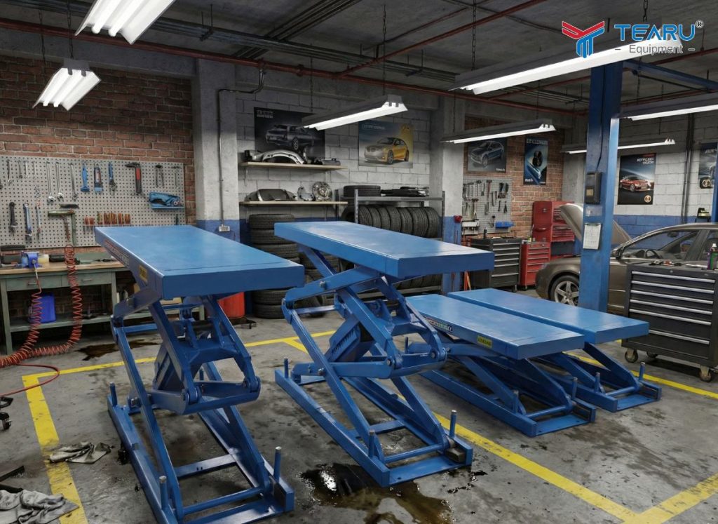 Công ty Tearu tư chuyên vấn và lắp đặt Cầu Nâng Cắt Kéo Ô Tô