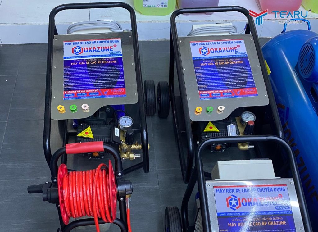 5 Sai Lầm Phổ Biến Khi Sử Dụng Máy Rửa Xe Cao Áp Và Cách Khắc Phục 5 Công ty Tearu chuyên cung cấp các dòng máy cao áp Okazune chính hãng