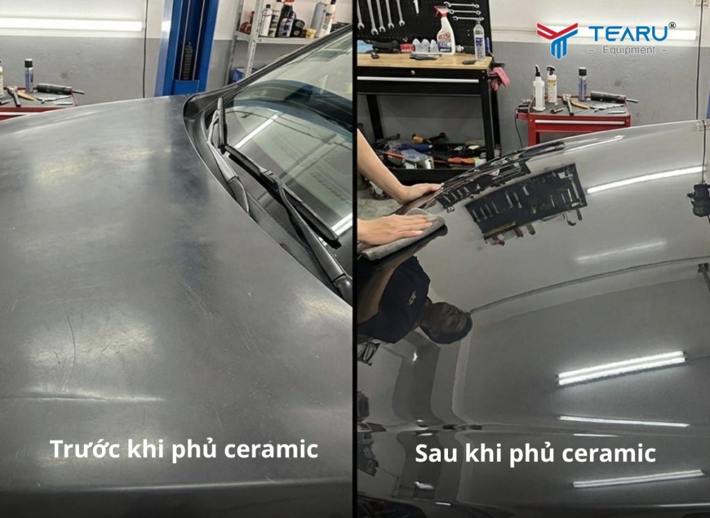 Báo Giá Phủ Ceramic Ô Tô Mới Nhất – Giải Pháp Bảo Vệ Sơn Xe Toàn Diện 2 Phủ ceramic giúp tăng độ bóng và thẩm mỹ cho xe