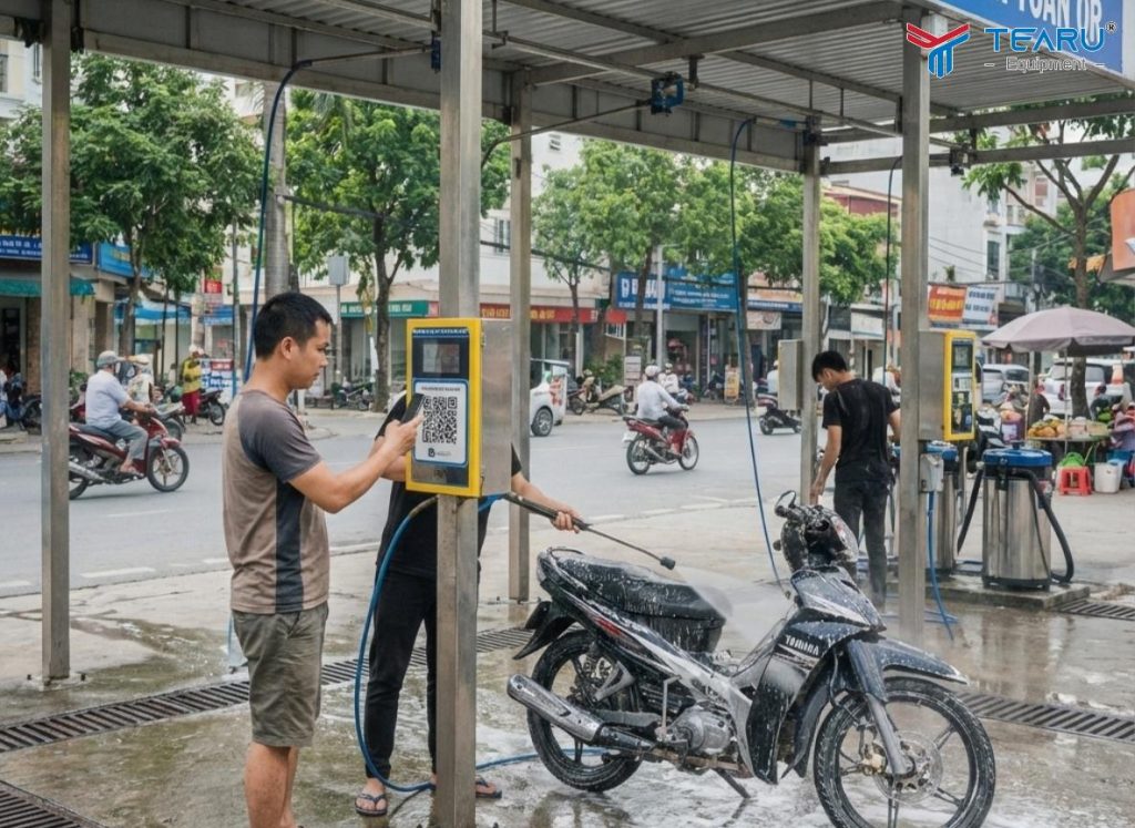 Có Nên Mở Dịch Vụ Rửa Xe Tự Phục Vụ? Phân Tích Chi Phí & Lợi Nhuận 3 Lợi nhuận ròng có thể đạt 8 – 15 triệu/tháng/trụ.