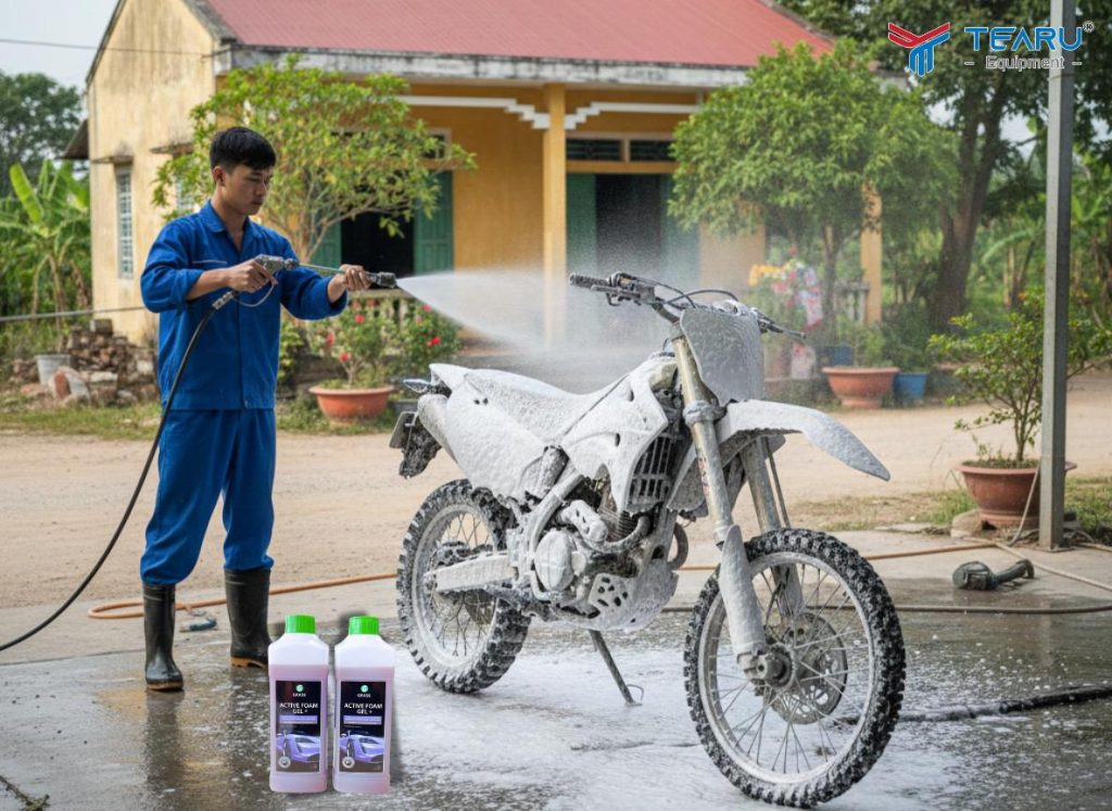 Rửa Xe Không Chạm Ở Nông Thôn Dịp Tết – Giải Pháp Cho Tiệm Ít Nhân Công 2 Rửa xe không chạm ít tốn nhân công phù hợp với tiệm rửa xe ở nông thôn