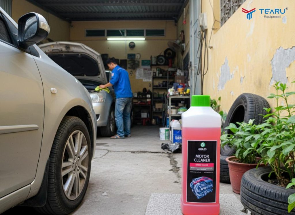 Những Lưu Ý Khi Vệ Sinh Khoang Máy Xe Ô Tô Tại Nhà Để Tránh Những Rủi Ro 5 Dung dịch motor cleaner làm sạch các vết bẩn dầu mỡ nhanh chóng bảo vệ cho nhựa và cao su khoang động cơ