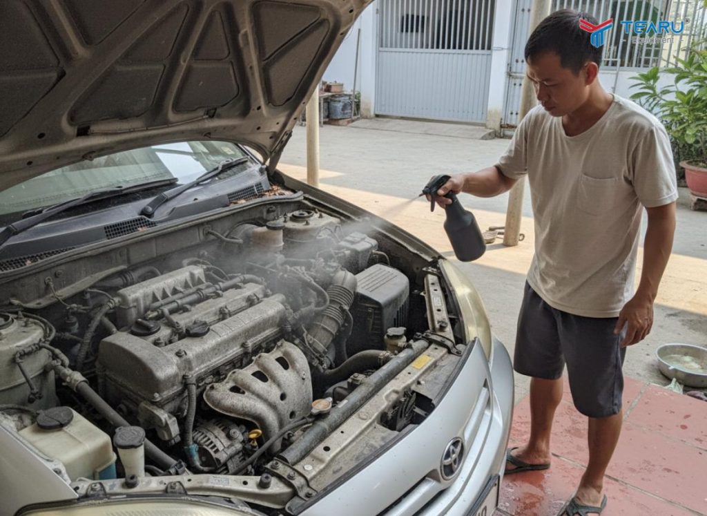 Những Lưu Ý Khi Vệ Sinh Khoang Máy Xe Ô Tô Tại Nhà Để Tránh Những Rủi Ro 2 Khi vệ sinh khoang máy không đúng cách dẫn đến tình trạng chạp điện, lỗi cảm biến trên xe ô tô