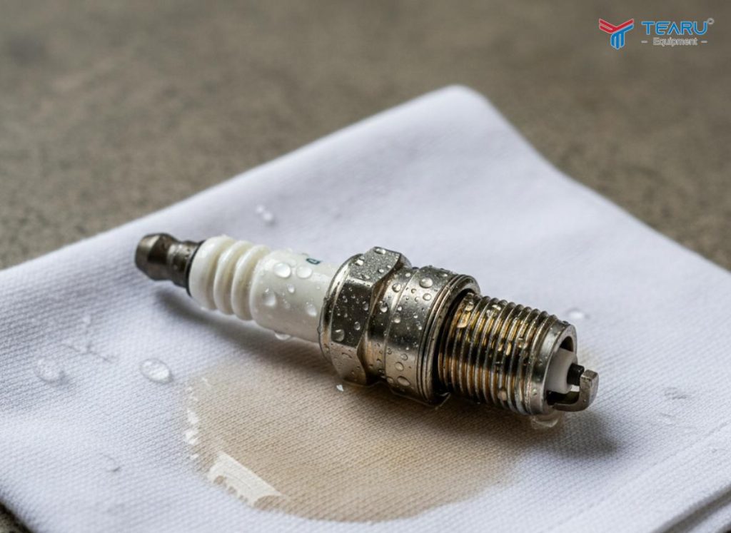 Cách Xử Lý Tình Trạng Rửa Xe Máy Xong Không Đề Được Tại Nhà 2 Nước vào chụp bugi và bugi làm xe không đề được