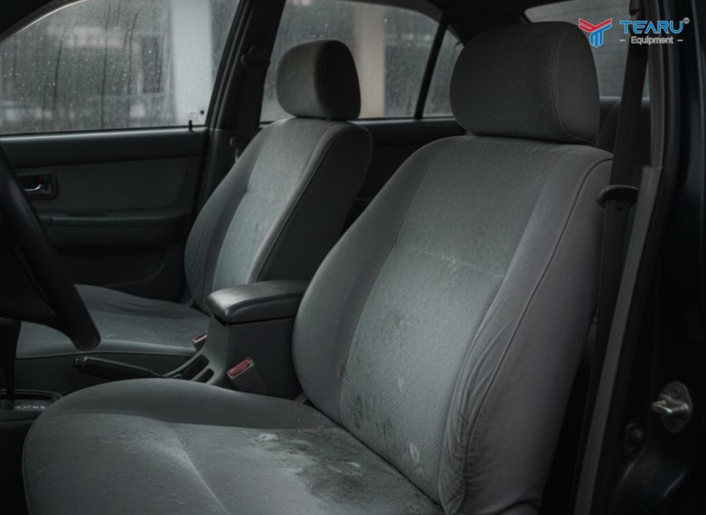 Sai Lầm Khi Vệ Sinh Nội Thất Ô Tô Mà Nhiều Tài Xế Việt Đang Mắc Phải 4 Sau khi vệ sinh không sấy khô làm nội thất bị ẩm mốc và có mùi khó chịu