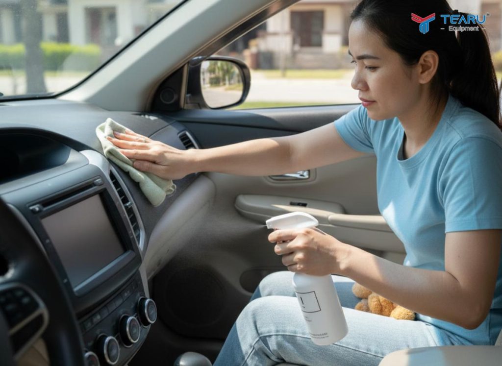 Sai Lầm Khi Vệ Sinh Nội Thất Ô Tô Mà Nhiều Tài Xế Việt Đang Mắc Phải 3 Nên sử dụng khăn mềm chuyên dụng microfiber để vệ sinh nội thất tránh gây trầy xước