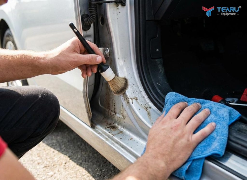 Vệ Sinh Khe Cửa Ô Tô Dịp Cuối Năm: Chi Tiết Nhỏ Nhưng Quan Trọng 2 Gioăng cửa bẩn, khô cứng dễ nứt gãy, giảm khả năng chống nước và cách âm.