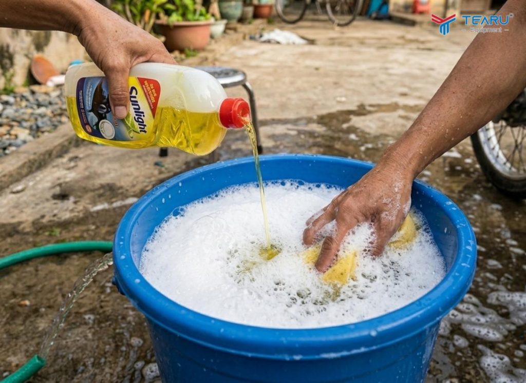 Tự Làm Nước Rửa Xe Máy Tại Nhà: Cách Pha Đơn Giản Ai Cũng Làm Được 2 Dùng nước rửa chén để rửa xe thường xuyên có thể làm mất đi lớp bảo vệ sơn xe