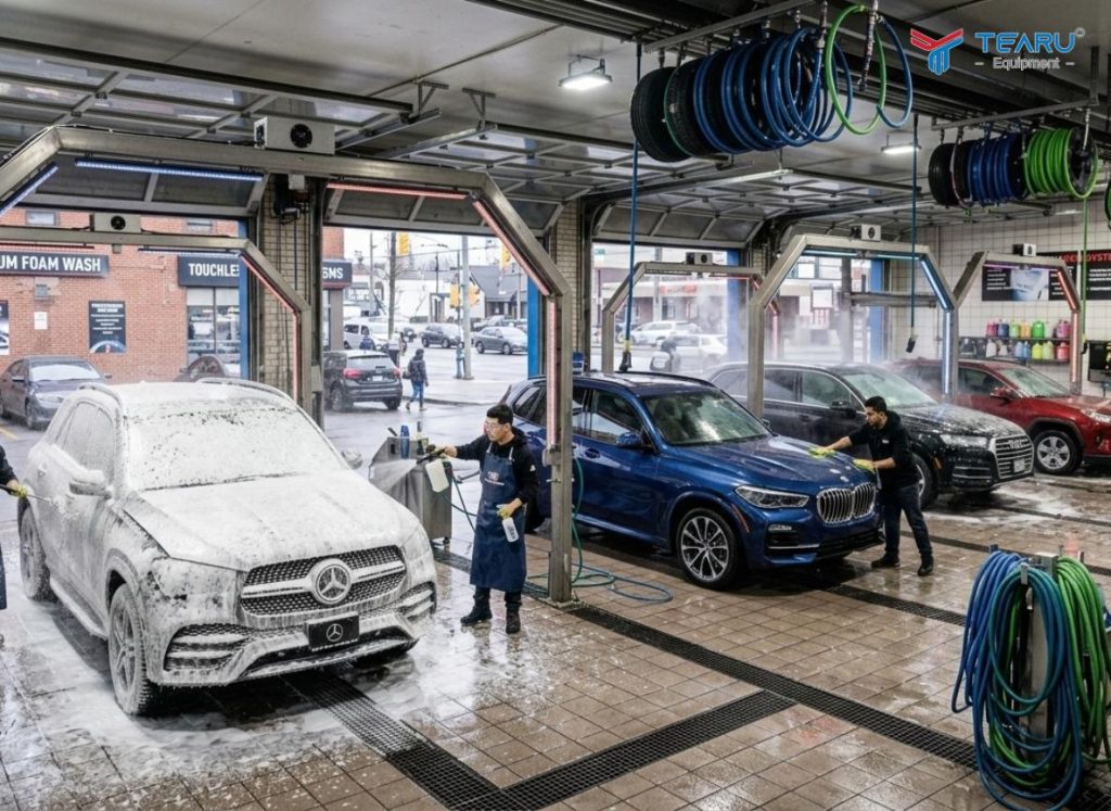 Vì Sao Nhiều Tiệm Rửa Xe Chuyển Sang Công Nghệ Không Chạm? 5 Rửa xe không chạm giúp nâng cao chất lượng dịch vụ và mang lại trải nghiệm tốt hơn cho khách hàng.