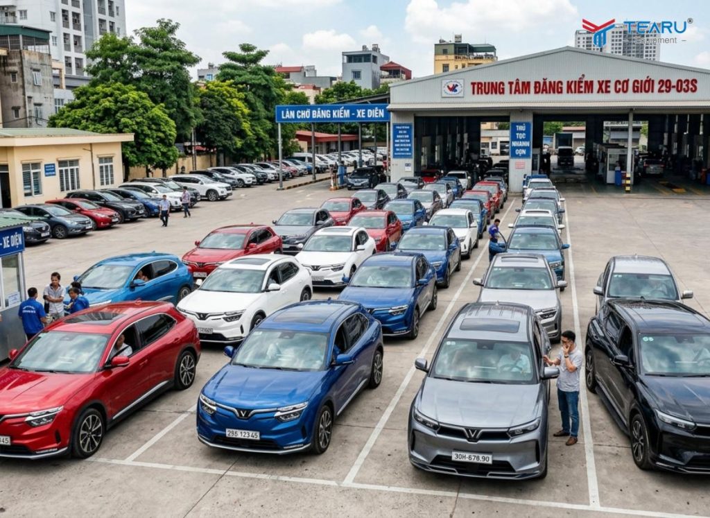 Quy Trình Đăng Kiểm Ô Tô Điện Tại Việt Nam: Thủ Tục & Chi Phí Chi Tiết 2 Ô tô điện có thể đến đến bất kỳ trung tâm đăng kiểm nào được cấp phép trên toàn quốc.