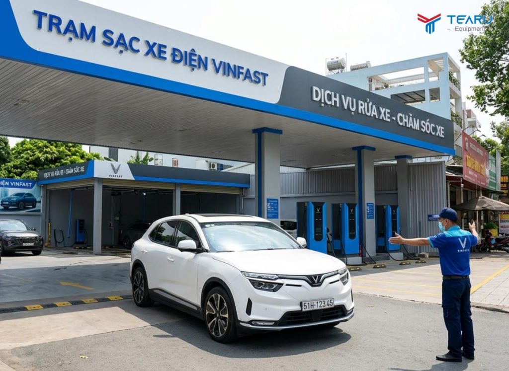 Rửa Xe Điện Kết Hợp Trạm Sạc: Giải Pháp Kinh Doanh Thời Đại Xe Xanh 4 Mô hình rửa xe kết hợp trạm sạc là xu hướng đi mới trong tương lai xanh