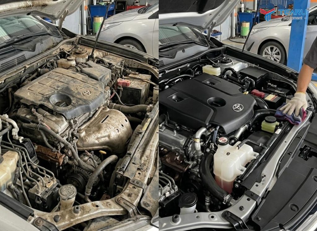 Nên Vệ Sinh Khoang Máy Bằng Hơi Nước Nóng Hay Hóa Chất Để An Toàn Cho Xe? 1 Nên Vệ Sinh Khoang Máy Bằng Hơi Nước Nóng Hay Hóa Chất Để An Toàn Cho Xe?