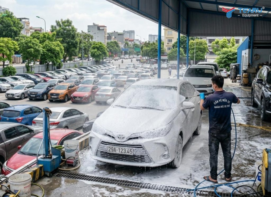 Xu Hướng Kinh Doanh Bãi Gửi Xe Ô Tô Kết Hợp Rửa Xe Sinh Lời Cao 2 kết hợp rửa xe với kinh doanh bãi đỗ xe giúp tăng mức thu nhập khủng