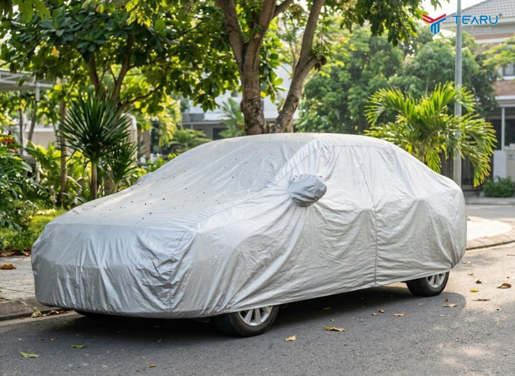 Cách Vệ Sinh Ngoại Thất Ô Tô Đậu Ngoài Trời Lâu Ngày Không Bị Hư Sơn 5 Cần phủ bạt che kín xe khi đậu xe ngoài trời để bảo vệ ngoại thất xe trong tình trạng tốt nhất