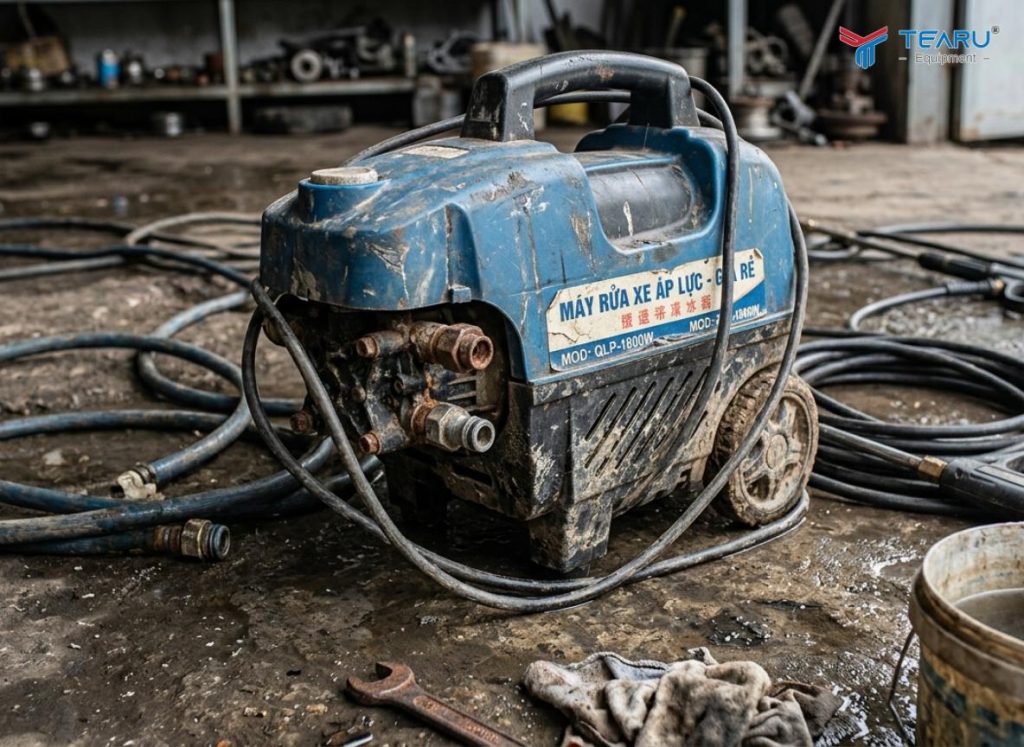 Có Nên Mua Máy Rửa Xe Giá Rẻ Để Kinh Doanh? 2 Máy rửa xe giá rẻ chỉ phù hợp dùng với cường độ thấp tại gia đình