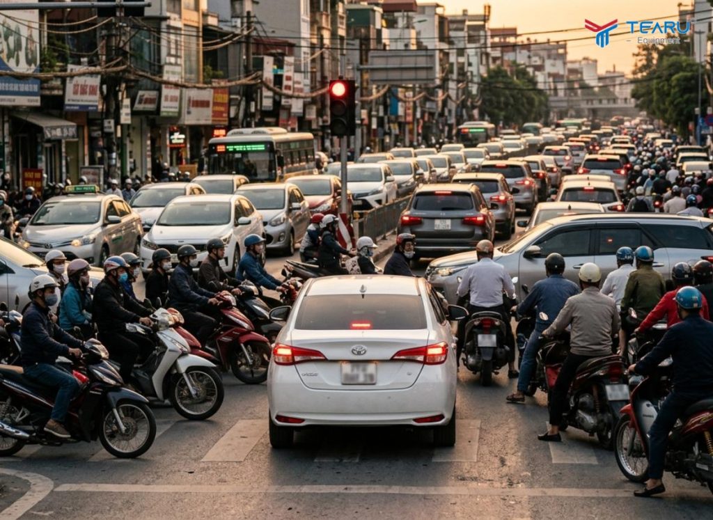 Không Nên Kéo Thắng Tay Khi Dừng Đèn Đỏ: Sai Lầm Nhiều Tài Xế Mắc Phải 4 Khi dừng đèn đỏ không nên dừng quá sát xe phía trước