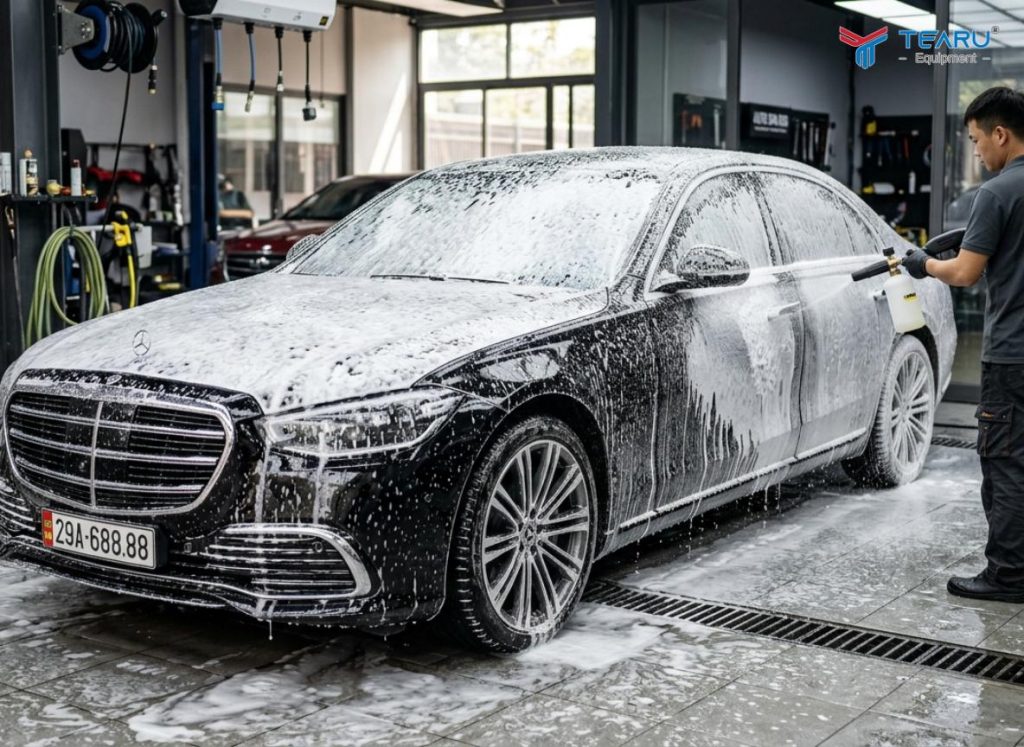 Bí Quyết Giữ Sơn Xe Luôn Bóng Đẹp Theo Thời Gian 2 Rửa xe đúng cách đúng dung dịch giúp xe luôn giữ được độ sáng bóng