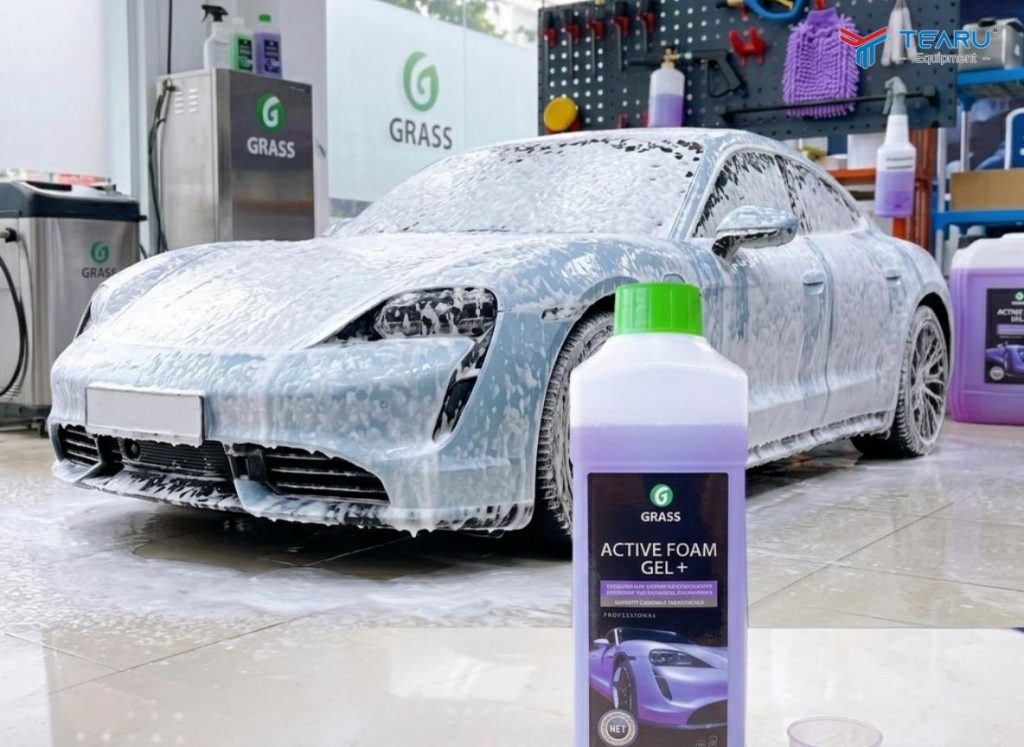 Giải Pháp Rửa Xe Nhanh Gọn Với Bọt Tuyết Rửa Xe Không Chạm 2 Grass Active Foam Gel+ là dung dịch rửa xe không chạm được nhập khẩu từ Nga chất lượng hàng đầu Châu Âu