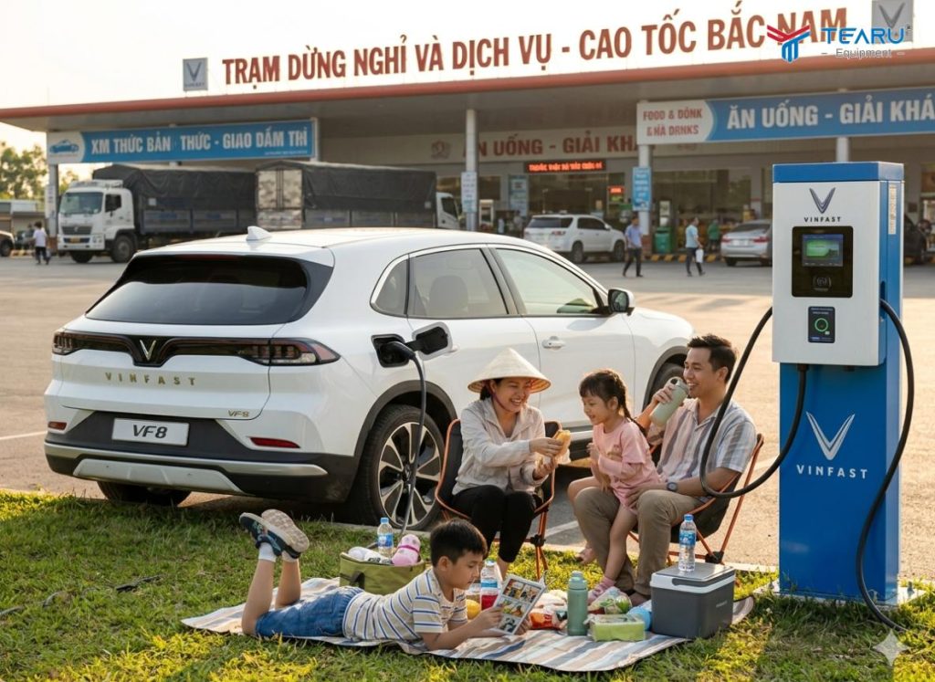 Lưu Ý Khi Sạc Xe Ô Tô Điện Trong Dịp Lễ 30/4 – 1/5 Tránh Quá Tải Trạm Sạc 3 Ưu tiên chọn điểm sạc có điểm dừng chân nghỉ ngơi