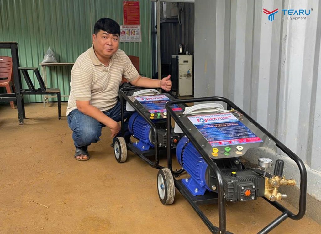 Ứng Dụng Máy Rửa Cao Áp Cho Kho Bãi Giúp Tiết Kiệm Chi Phí Vệ Sinh 3 Máy rửa xe Okazune bền bỉ phù hợp khi vệ sinh liên tục