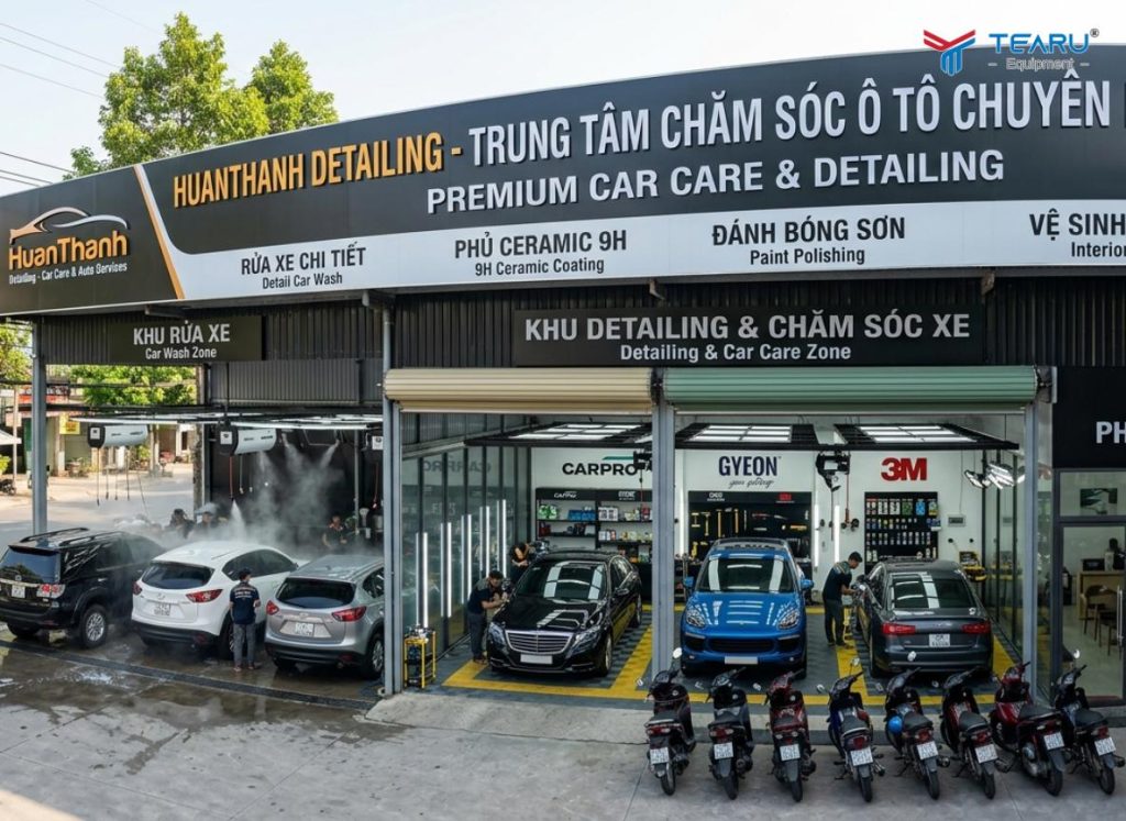 Mô Hình Tiệm Rửa Xe Kết Hợp Chăm Sóc Xe – Giải Pháp Kinh Doanh Đầy Tiềm Năng 1 Mô Hình Tiệm Rửa Xe Kết Hợp Chăm Sóc Xe – Giải Pháp Kinh Doanh Đầy Tiềm Năng