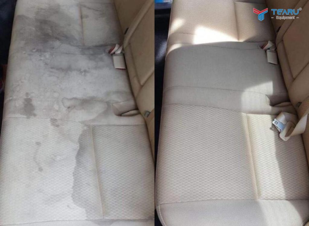 Có Nên Đầu Tư Máy Giặt Ghế Sofa Và Nội Thất Ô Tô Không? 2 Máy giặt nội thất hoạt động bằng cơ chế phun dung dịch làm sạch kết hợp hút nước bẩn công suất cao