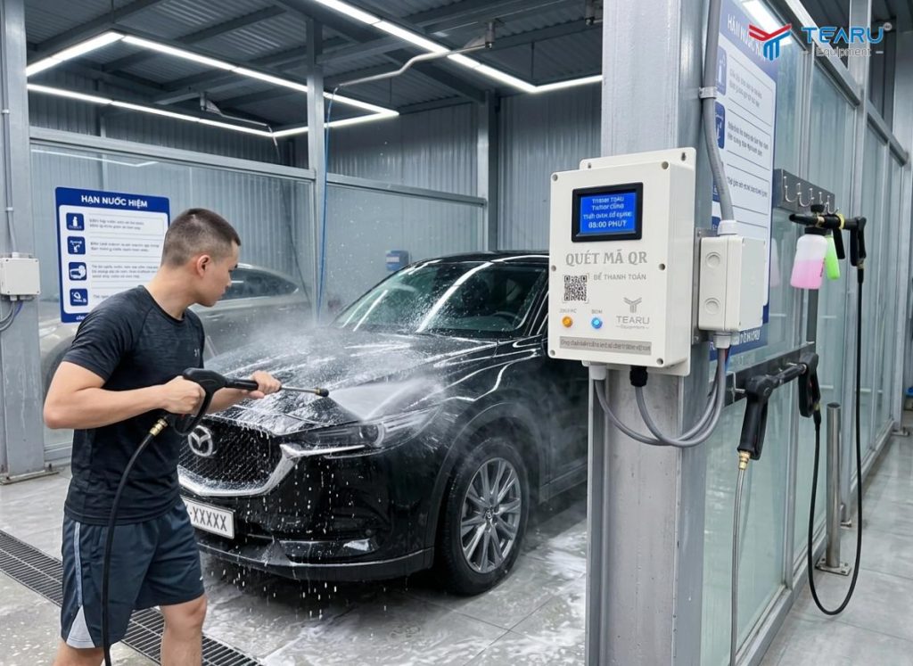 Quy Trình Vận Hành Tiệm Rửa Xe Tự Rửa Hiệu Quả Và Tiết Kiệm Chi Phí 2 Tiệm rửa xe tự rửa giúp tiết kiệm nhân công có thể vận hành 24/7