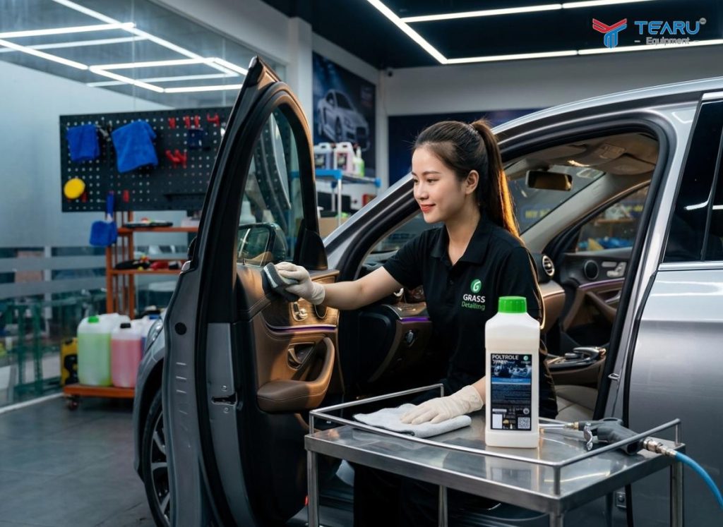 Bí Quyết Dưỡng Nội Thất Xe Ô Tô Hiệu Quả Và Tiết Kiệm Chi Phí 4 Công ty Tearu là đơn vị chuyên cung cấp dung dịch rửa và chăm sóc xe hàng đầu Việt Nam