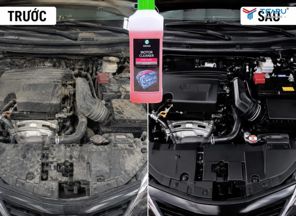 Vệ Sinh Khoang Máy Ô Tô: Các Bộ Phận Cần Che Chắn Cẩn Thận 3 Dung dịch vệ sinh nội thất Motor Cleaner tẩy sạch mọi vết bẩn lâu ngày cứng đầu
